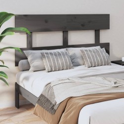 vidaXL Kopfteil Grau 144x3x81 cm Massivholz Kiefer