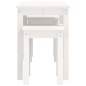 vidaXL Satztische 3 Stk. Weiß Massivholz Kiefer vidaXL Satztische 3 Stk. Weiß Massivholz Kiefer