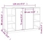 vidaXL Sideboard Weiß 120x35x80 cm Massivholz Kiefer vidaXL Sideboard Weiß 120x35x80 cm Massivholz Kiefer