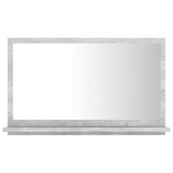 vidaXL Badspiegel Betongrau 60x10,5x37 cm Holzwerkstoff