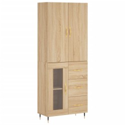 vidaXL Highboard Sonoma-Eiche 69,5x34x180 cm Holzwerkstoff