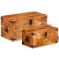 vidaXL Aufbewahrungstruhen-Set 2-tlg. Raues Mangoholz vidaXL Aufbewahrungstruhen-Set 2-tlg. Raues Mangoholz