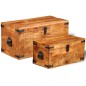 vidaXL Aufbewahrungstruhen-Set 2-tlg. Raues Mangoholz vidaXL Aufbewahrungstruhen-Set 2-tlg. Raues Mangoholz