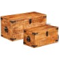 vidaXL Aufbewahrungstruhen-Set 2-tlg. Raues Mangoholz vidaXL Aufbewahrungstruhen-Set 2-tlg. Raues Mangoholz