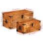 vidaXL Aufbewahrungstruhen-Set 2-tlg. Raues Mangoholz vidaXL Aufbewahrungstruhen-Set 2-tlg. Raues Mangoholz