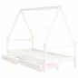 vidaXL Kinderbett mit Schubladen Weiß 90x190 cm Massivholz Kiefer vidaXL Kinderbett mit Schubladen Weiß 90x190 cm Massivholz Kiefer