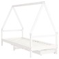 vidaXL Kinderbett mit Schubladen Weiß 90x190 cm Massivholz Kiefer vidaXL Kinderbett mit Schubladen Weiß 90x190 cm Massivholz Kiefer