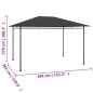 vidaXL Pavillon 384x281x270 cm Anthrazit 180 g/m² vidaXL Pavillon 384x281x270 cm Anthrazit 180 g/m²