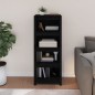 vidaXL Bücherregal Schwarz 50x35x125,5 cm Massivholz Kiefer vidaXL Bücherregal Schwarz 50x35x125,5 cm Massivholz Kiefer