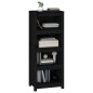vidaXL Bücherregal Schwarz 50x35x125,5 cm Massivholz Kiefer vidaXL Bücherregal Schwarz 50x35x125,5 cm Massivholz Kiefer