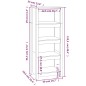 vidaXL Bücherregal Schwarz 50x35x125,5 cm Massivholz Kiefer vidaXL Bücherregal Schwarz 50x35x125,5 cm Massivholz Kiefer