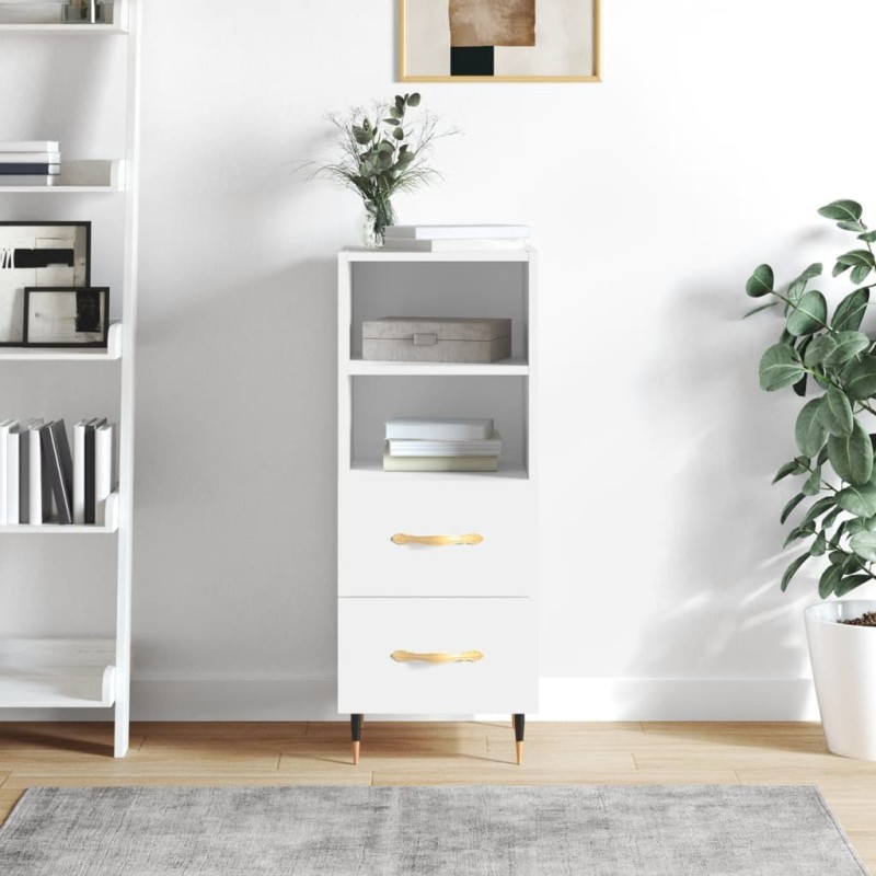 vidaXL Sideboard Weiß 34,5x34x90 cm Holzwerkstoff vidaXL Sideboard Weiß 34,5x34x90 cm Holzwerkstoff