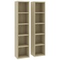 vidaXL CD-Regale 2 Stk. Sonoma-Eiche 21x16x93,5 cm Holzwerkstoff vidaXL CD-Regale 2 Stk. Sonoma-Eiche 21x16x93,5 cm Holzwerkstoff