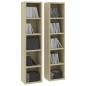 vidaXL CD-Regale 2 Stk. Sonoma-Eiche 21x16x93,5 cm Holzwerkstoff vidaXL CD-Regale 2 Stk. Sonoma-Eiche 21x16x93,5 cm Holzwerkstoff