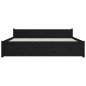 vidaXL Massivholzbett Schwarz 140x190 cm vidaXL Massivholzbett Schwarz 140x190 cm