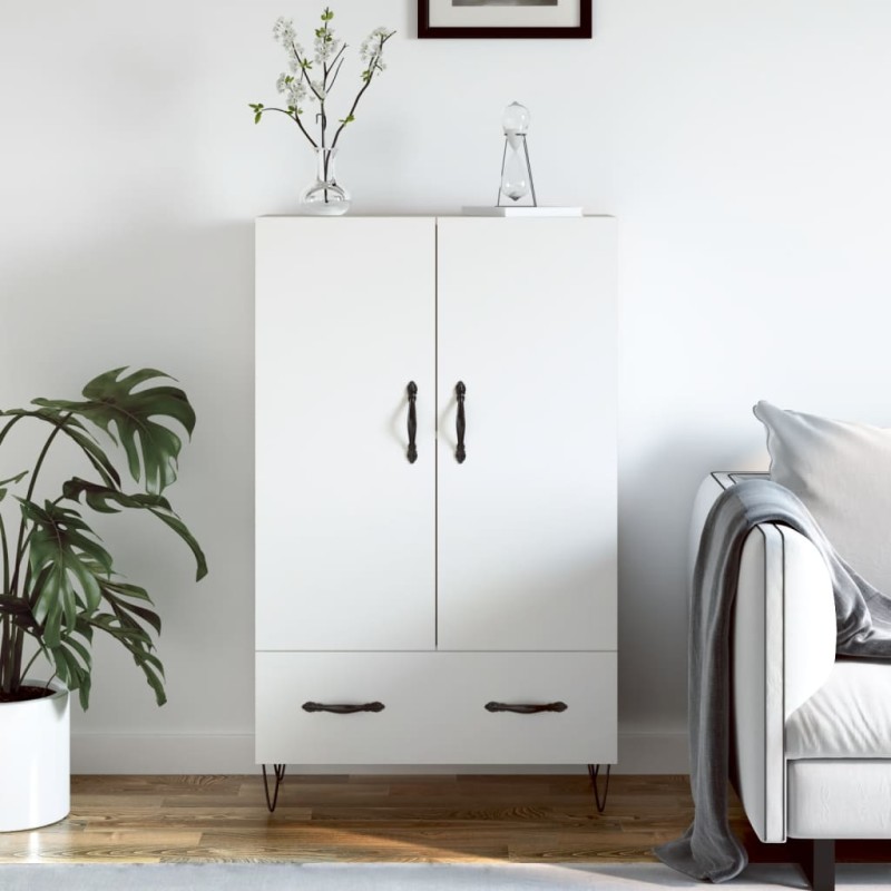 vidaXL Highboard Weiß 69,5x31x115 cm Holzwerkstoff vidaXL Highboard Weiß 69,5x31x115 cm Holzwerkstoff