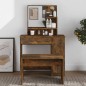 vidaXL Schminktisch mit Spiegel Räuchereiche 86,5x35x136 cm vidaXL Schminktisch mit Spiegel Räuchereiche 86,5x35x136 cm