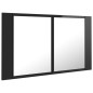 vidaXL LED-Bad-Spiegelschrank Hochglanz-Schwarz 80x12x45 cm Acryl vidaXL LED-Bad-Spiegelschrank Hochglanz-Schwarz 80x12x45 cm Acryl