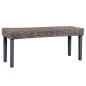 vidaXL Sitzbank 110 cm Grau Natur Kubu-Rattan und Massivholz Mango vidaXL Sitzbank 110 cm Grau Natur Kubu-Rattan und Massivholz Mango