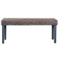 vidaXL Sitzbank 110 cm Grau Natur Kubu-Rattan und Massivholz Mango vidaXL Sitzbank 110 cm Grau Natur Kubu-Rattan und Massivholz Mango