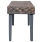 vidaXL Sitzbank 110 cm Grau Natur Kubu-Rattan und Massivholz Mango vidaXL Sitzbank 110 cm Grau Natur Kubu-Rattan und Massivholz Mango