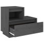 vidaXL Nachttische 2 Stk. Grau 60x34x51 cm Massivholz Kiefer vidaXL Nachttische 2 Stk. Grau 60x34x51 cm Massivholz Kiefer