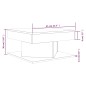 vidaXL Couchtisch Grau Sonoma 57x57x30 cm Holzwerkstoff vidaXL Couchtisch Grau Sonoma 57x57x30 cm Holzwerkstoff