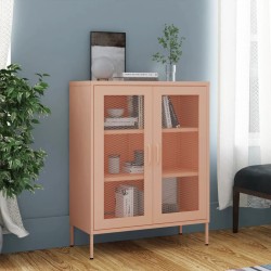 vidaXL Lagerschrank Rosa 80x35x101,5 cm Stahl    