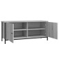vidaXL TV-Schrank mit Türen Grau Sonoma 102x35x45 cm Holzwerkstoff vidaXL TV-Schrank mit Türen Grau Sonoma 102x35x45 cm Holzwerkstoff