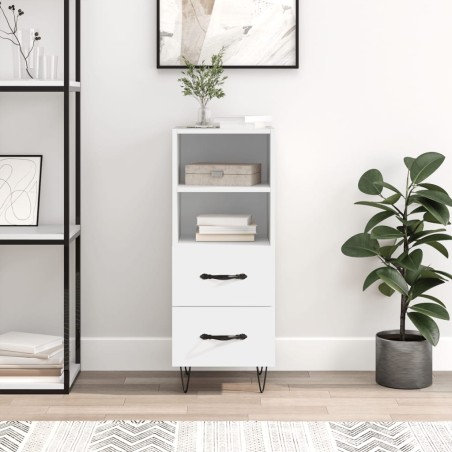 vidaXL Sideboard Weiß 34,5x34x90 cm Holzwerkstoff