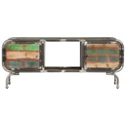 vidaXL TV-Schrank Mehrfarbig 110x30x42 cm Altholz Massiv