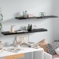 vidaXL Wandregale Schwebend 2Stk. Hochglanz-Schwarz 120x23,5x3,8cm MDF vidaXL Wandregale Schwebend 2Stk. Hochglanz-Schwarz 120x23,5x3,8cm MDF