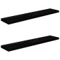 vidaXL Wandregale Schwebend 2Stk. Hochglanz-Schwarz 120x23,5x3,8cm MDF vidaXL Wandregale Schwebend 2Stk. Hochglanz-Schwarz 120x23,5x3,8cm MDF