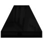 vidaXL Wandregale Schwebend 2Stk. Hochglanz-Schwarz 120x23,5x3,8cm MDF vidaXL Wandregale Schwebend 2Stk. Hochglanz-Schwarz 120x23,5x3,8cm MDF