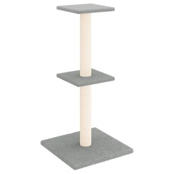 vidaXL Kratzbaum mit Sisal-Kratzsäulen Hellgrau 73 cm
