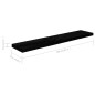 vidaXL Wandregale Schwebend 2Stk. Hochglanz-Schwarz 120x23,5x3,8cm MDF vidaXL Wandregale Schwebend 2Stk. Hochglanz-Schwarz 120x23,5x3,8cm MDF