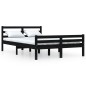vidaXL Massivholzbett Schwarz 140x200 cm vidaXL Massivholzbett Schwarz 140x200 cm