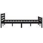 vidaXL Massivholzbett Schwarz 140x200 cm vidaXL Massivholzbett Schwarz 140x200 cm