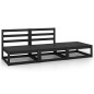 vidaXL 3-tlg. Garten-Lounge-Set Schwarz Massivholz Kiefer vidaXL 3-tlg. Garten-Lounge-Set Schwarz Massivholz Kiefer