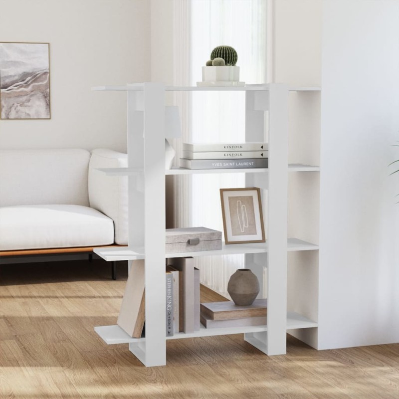 vidaXL Bücherregal/Raumteiler Weiß 100x30x123,5 cm vidaXL Bücherregal/Raumteiler Weiß 100x30x123,5 cm