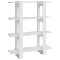 vidaXL Bücherregal/Raumteiler Weiß 100x30x123,5 cm vidaXL Bücherregal/Raumteiler Weiß 100x30x123,5 cm