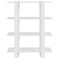 vidaXL Bücherregal/Raumteiler Weiß 100x30x123,5 cm vidaXL Bücherregal/Raumteiler Weiß 100x30x123,5 cm