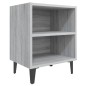 vidaXL Nachttische mit Metallbeinen 2 Stk. Grau Sonoma 40x30x50 cm vidaXL Nachttische mit Metallbeinen 2 Stk. Grau Sonoma 40x30x50 cm