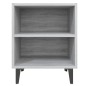 vidaXL Nachttische mit Metallbeinen 2 Stk. Grau Sonoma 40x30x50 cm vidaXL Nachttische mit Metallbeinen 2 Stk. Grau Sonoma 40x30x50 cm