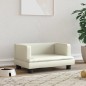 Hundebett Creme 60x40x30 cm Kunstleder Hundebett Creme 60x40x30 cm Kunstleder