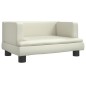 Hundebett Creme 60x40x30 cm Kunstleder Hundebett Creme 60x40x30 cm Kunstleder