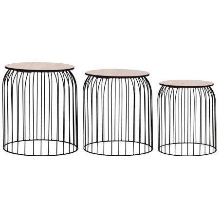 vidaXL Couchtische 3 Stk. Schwarz