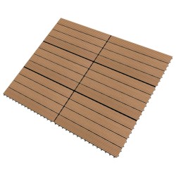 vidaXL Terrassenfliesen 6 Stk. WPC 60x30 cm 1,08 m² Braun