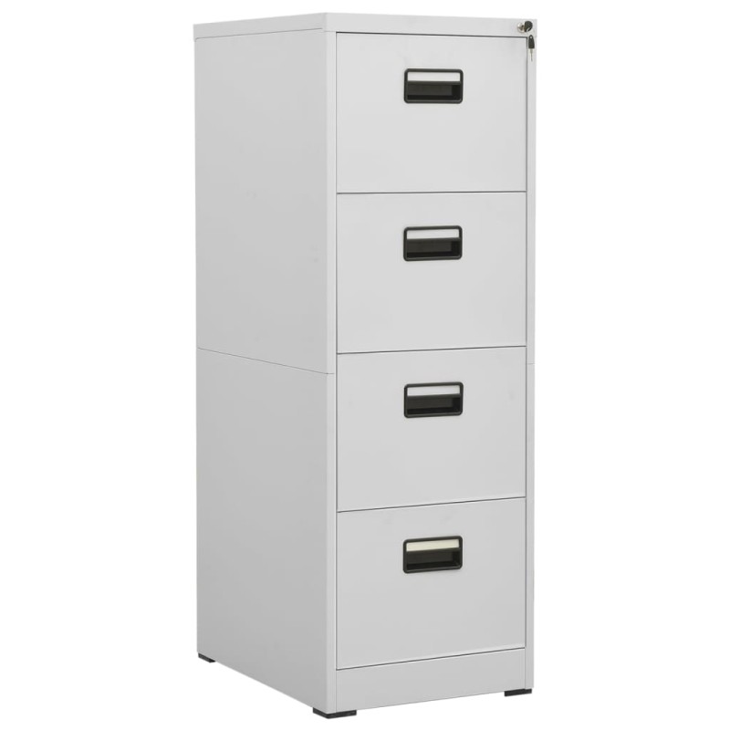 vidaXL Aktenschrank Hellgrau 46x62x133 cm Stahl vidaXL Aktenschrank Hellgrau 46x62x133 cm Stahl