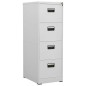vidaXL Aktenschrank Hellgrau 46x62x133 cm Stahl vidaXL Aktenschrank Hellgrau 46x62x133 cm Stahl